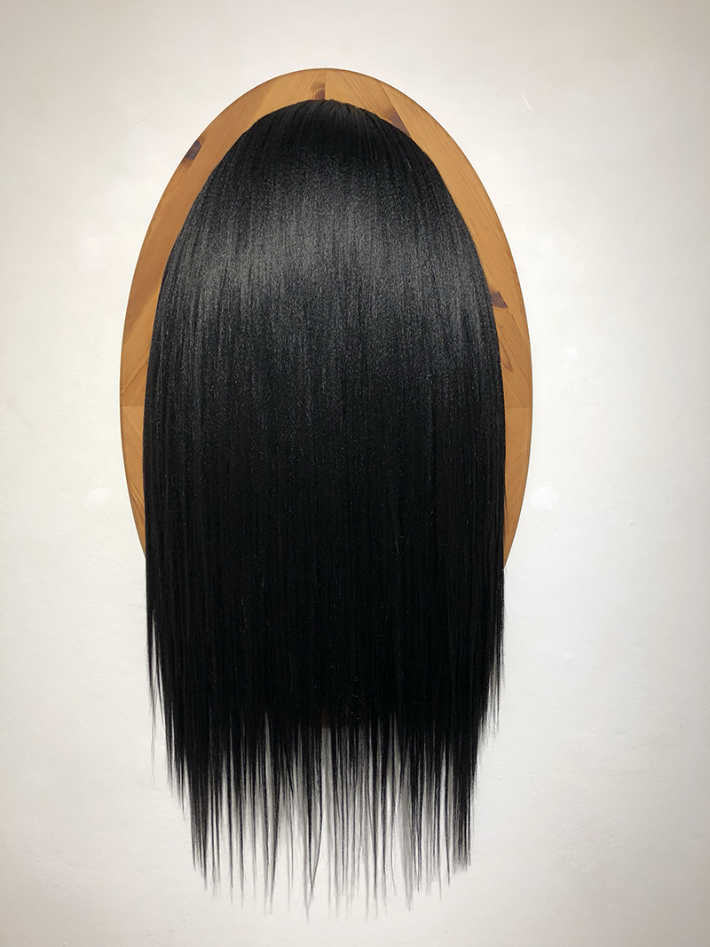 NUE 2017 - Natural hair wood and polyester cm. 95x60