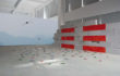 Maria Rebecca Ballestra, I AM BECAUSE YOU ARE, 2012 – mattoni, vernice, libellule colorate e video installazione misure ambientali