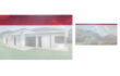 L’orMa, Red horizon, colori ad olio e acrilici su tela, 76x370cm