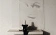 Dellaclà come in una morsa 25x37x10 acciaio vernice gesso e plexiglass inciso