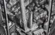 Fabio Giampietro . Due Torri 2015 – olio su tela – cm.110×115